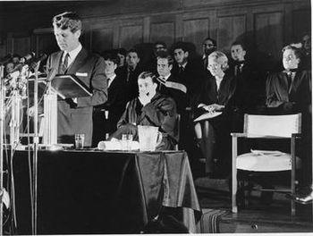 Senator Robert F. Kennedy speaking at the University of Cape Town on the Day of Affirmation (June 6, 1966)