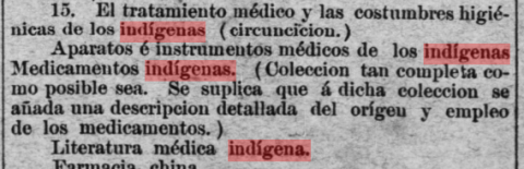 Newspaper clipping featuring the word "indigena"
