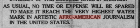 "Afrc-American" in Newspaper