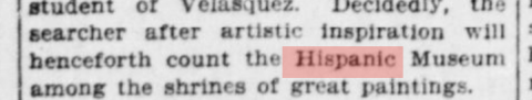 "Hispanie" in Newspaper