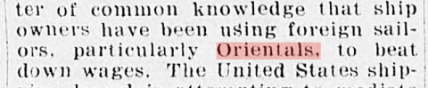 "Orienlal" in Newspaper