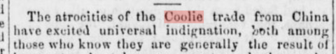 "Coolie" in Newspaper
