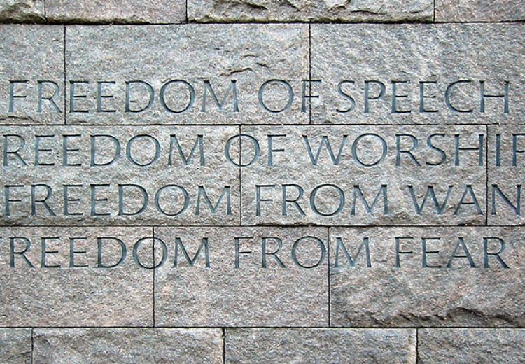 FDR Four Freedoms engraving, FDR memorial