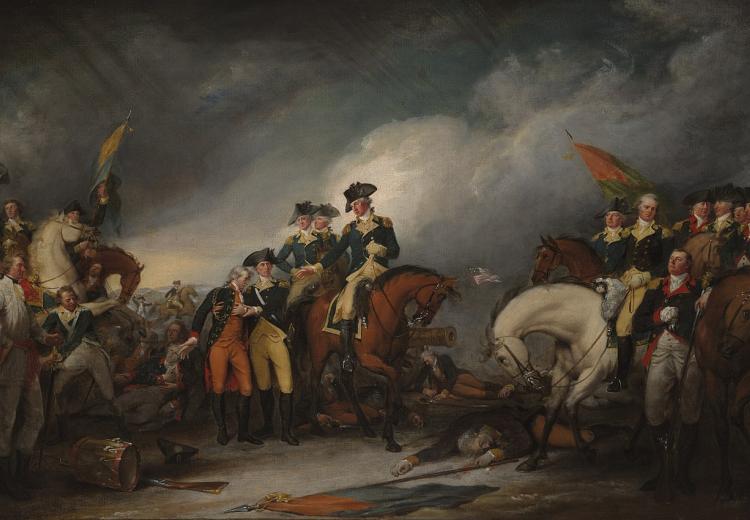 The Capture of the Hessians at Trenton December 26, 1776 by John Trumbull.