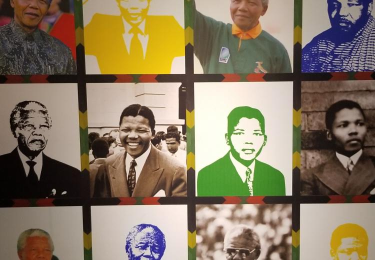 Collage of images of Nelson Mandela