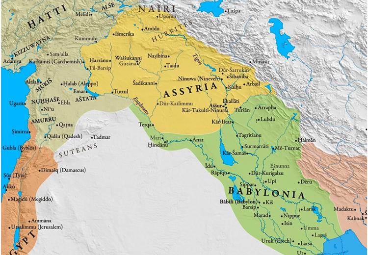 Detailed map of ancient Mesopotamia.