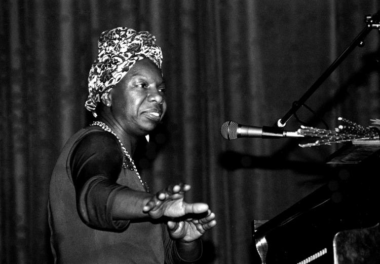 Nina Simone in concert in Bretagne, France in May, 1982.