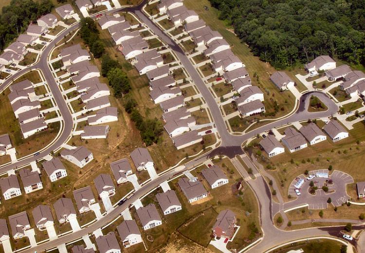 Tract housing near Union, Kentucky from the air, ca. 2005. 