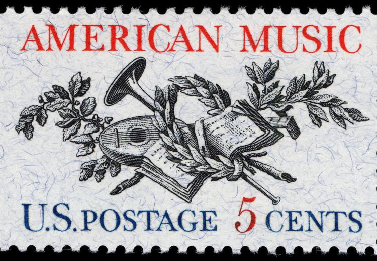 U.S. Postal stamp dedicated to American Music in 1964.