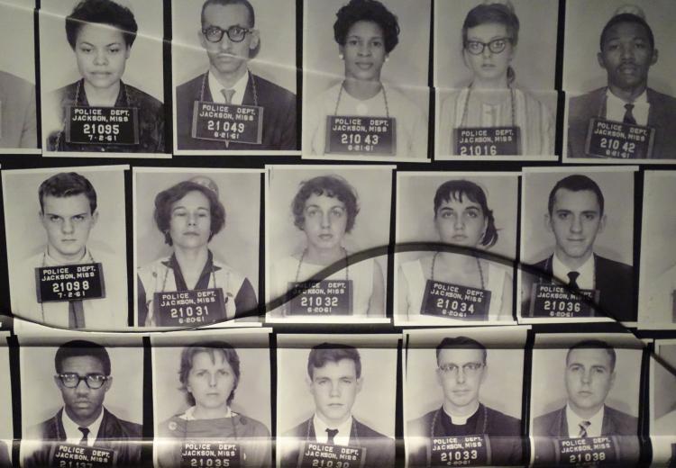 Images of Freedom Riders at the Center for Civil and Human Rights in Atlanta, Georgia.