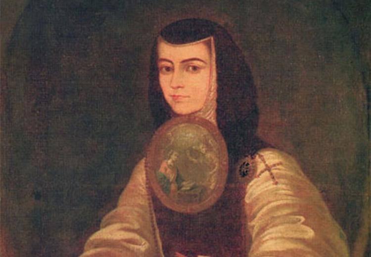 Sor Juana Inés de la Cruz portrait made by Fray Miguel de Herrera.