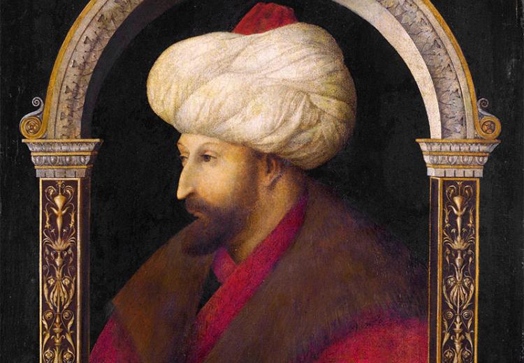 Follower of Gentile Bellini, Portrait of Mehmet II (1432–1481).