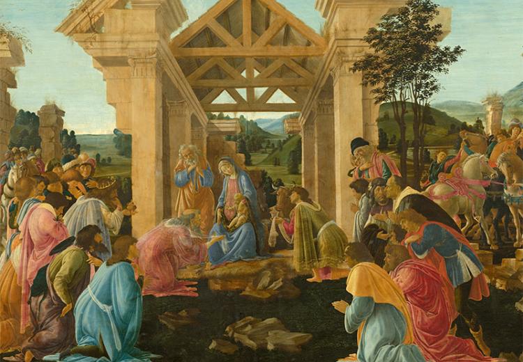 Adoration of the Magi by Botticelli, 1475.