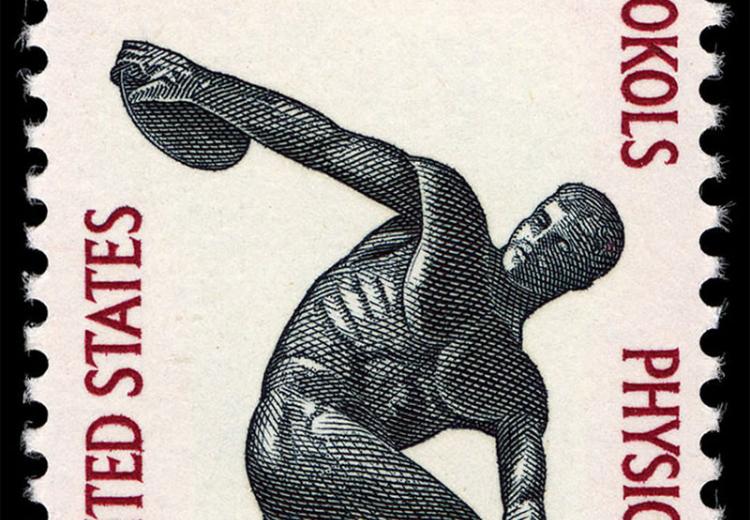 Physical Fitness Sokol 5-cent U.S. stamp, circa 1965.