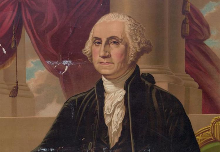 Portrait of George Washington by A. Weidenbach.