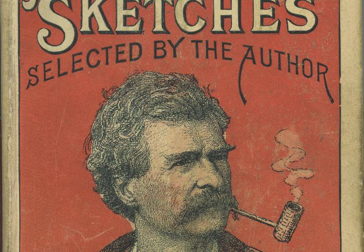 Cover of  Mark Twain's Sketches published in 1892.