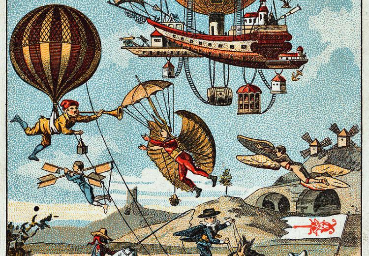 Utopian flying machines, France, 1890–1900.